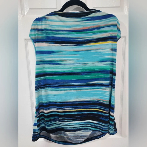 Calvin Klein Multicolor Striped Top 1X Sleeveless - Picture 7 of 8